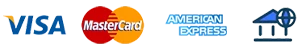 Visa, Mastercard, American Express y transferencia bancaria